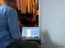 Chris Abad & I recording in my apartment
